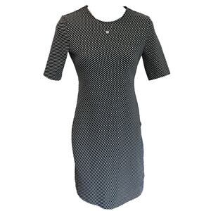 Theory Black and White Mini Dress
